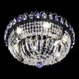 Люстра Кольцо Классика Черная с фиолетовыми подвесками в Новокузнецке