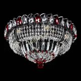 Люстра Кольцо Классика Черная с красными подвесками в Новокузнецке