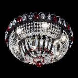 Люстра Кольцо Классика Черная с красными подвесками в Новокузнецке