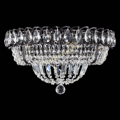 Люстра Кольцо Классика Черная в Новокузнецке Гусь Хрустальный