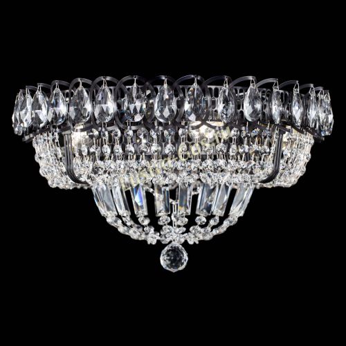 Люстра Кольцо Классика Черная в Новокузнецке Гусь Хрустальный