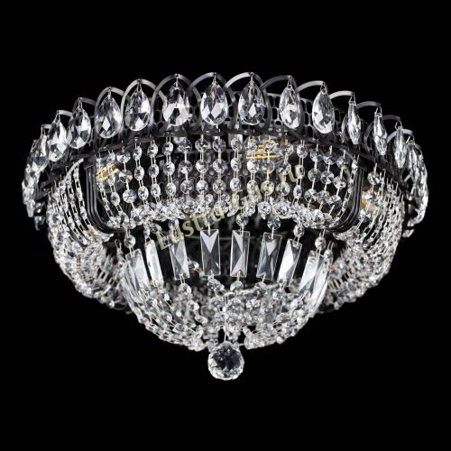 Люстра Кольцо Классика Черная в Новокузнецке Гусь Хрустальный