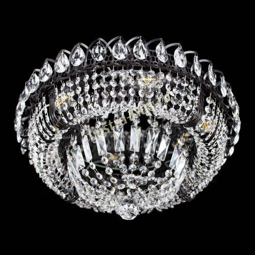 Люстра Кольцо Классика Черная в Новокузнецке Гусь Хрустальный