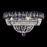 Люстра Кольцо Классика Черная с розовыми подвесками в Новокузнецке