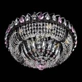 Люстра Кольцо Классика Черная с розовыми подвесками в Новокузнецке