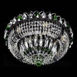 Люстра Кольцо Классика Черная с зелеными подвесками в Новокузнецке Люстра Кольцо Классика Черная с зелеными подвесками в Новокузнецке