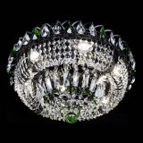 Люстра Кольцо Классика Черная с зелеными подвесками в Новокузнецке Люстра Кольцо Классика Черная с зелеными подвесками в Новокузнецке