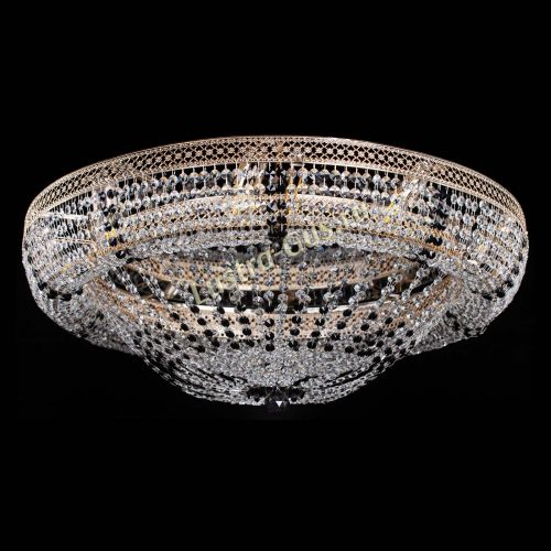 Люстра Кольцо Классика Венеция черная в Новокузнецке Гусь Хрустальный