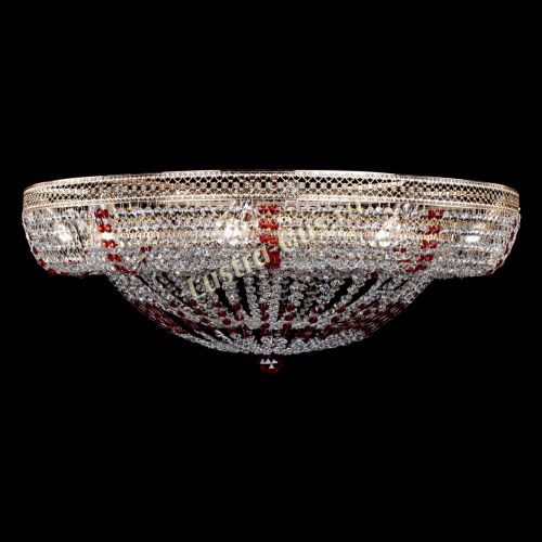 Люстра Кольцо Классика Венеция красная в Новокузнецке Гусь Хрустальный