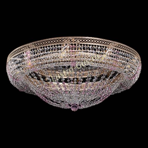 Люстра Кольцо Классика Венеция розовая в Новокузнецке Гусь Хрустальный