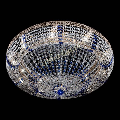 Люстра Кольцо Классика Венеция синяя в Новокузнецке Гусь Хрустальный