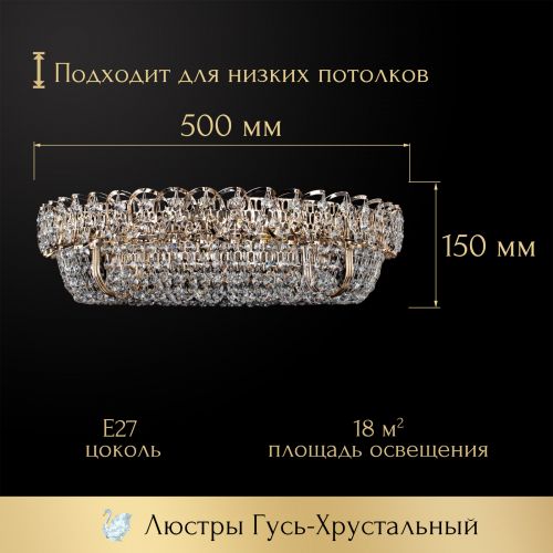 Люстра Кольцо оптикон в Новокузнецке Гусь Хрустальный