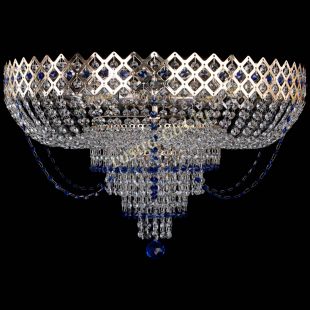 Люстра потолочная Корона №11 синяя