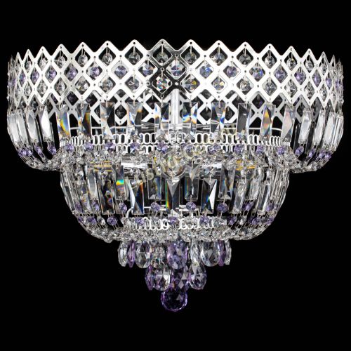 Люстра Корона №5 фиолетовая в Новокузнецке Гусь Хрустальный