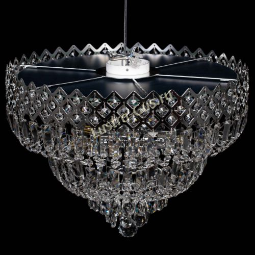 Люстра Корона №5 фиолетовая в Новокузнецке Гусь Хрустальный