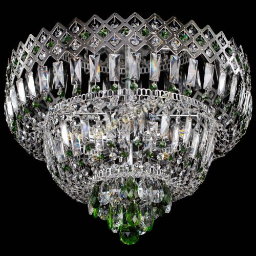 Люстра Корона №5 зеленая в Новокузнецке Гусь Хрустальный