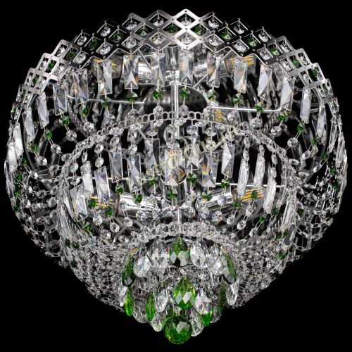 Люстра Корона №5 зеленая в Новокузнецке Гусь Хрустальный