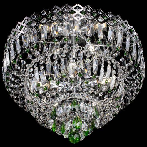 Люстра Корона №5 зеленая в Новокузнецке Гусь Хрустальный