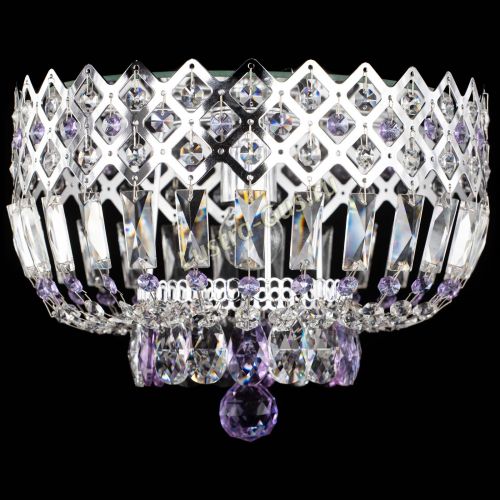 Люстра Корона пластинка №1 фиолетовая в Новокузнецке Гусь Хрустальный
