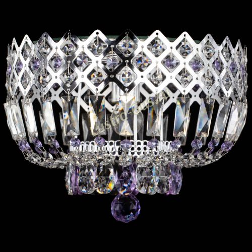 Люстра Корона пластинка №1 фиолетовая в Новокузнецке Гусь Хрустальный