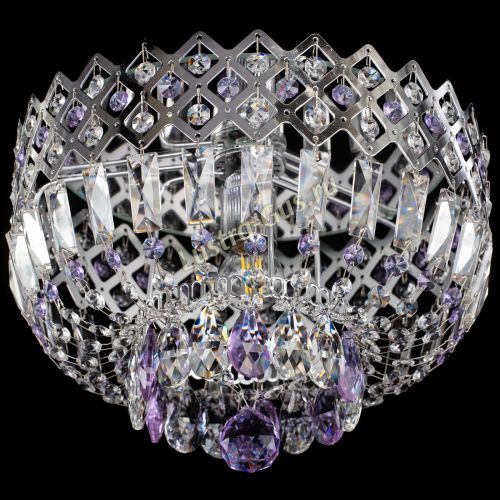 Люстра Корона пластинка №1 фиолетовая в Новокузнецке Гусь Хрустальный