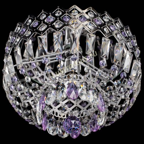 Люстра Корона пластинка №1 фиолетовая в Новокузнецке Гусь Хрустальный