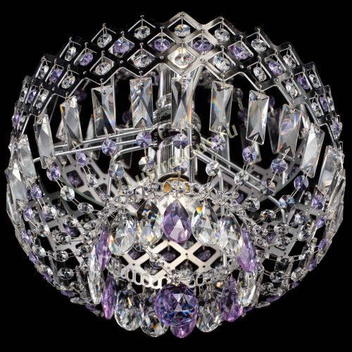 Люстра Корона пластинка №1 фиолетовая в Новокузнецке Гусь Хрустальный