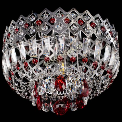 Люстра Корона пластинка №1 красная в Новокузнецке Гусь Хрустальный