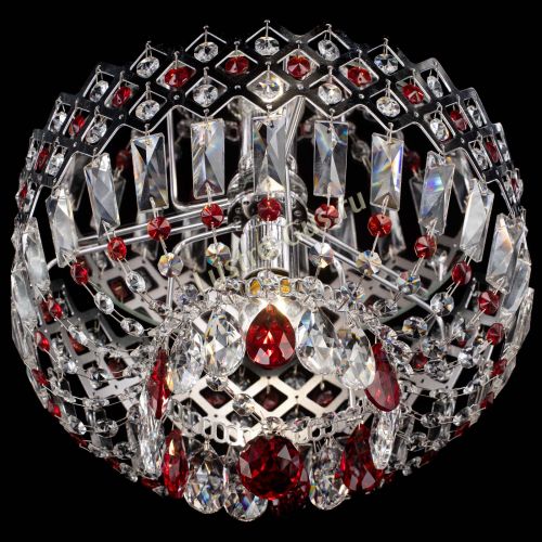 Люстра Корона пластинка №1 красная в Новокузнецке Гусь Хрустальный