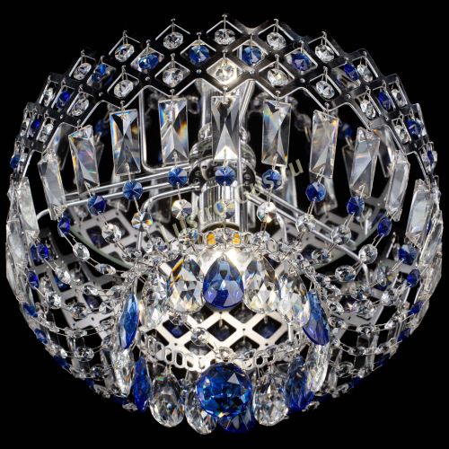 Люстра Корона пластинка №1 синяя в Новокузнецке Гусь Хрустальный