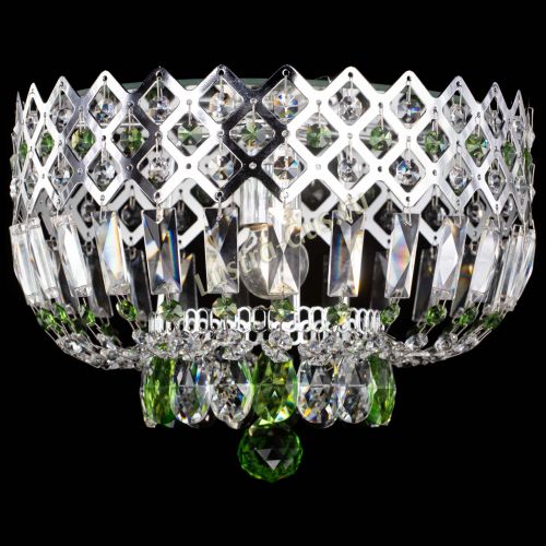 Люстра Корона пластинка №1 зеленая в Новокузнецке Гусь Хрустальный