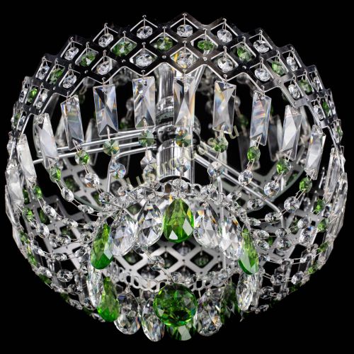 Люстра Корона пластинка №1 зеленая в Новокузнецке Гусь Хрустальный