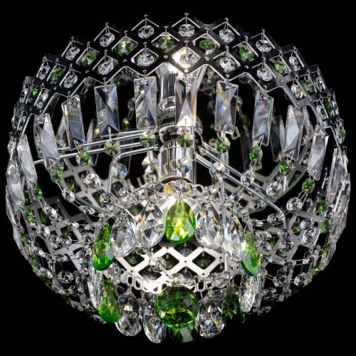 Люстра Корона пластинка №1 зеленая в Новокузнецке Гусь Хрустальный