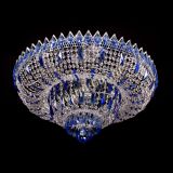 Люстра Корона Водопад синий - золото, Люстры Гусь Хрустальный Люстра Корона Водопад синий - золото, Люстры Гусь Хрустальный