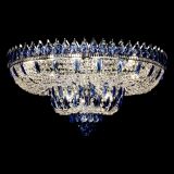Люстра Корона Водопад синий - серебро, Люстры Гусь Хрустальный Люстра Корона Водопад синий - серебро, Люстры Гусь Хрустальный
