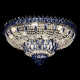 Люстра Корона Водопад синий - серебро, Люстры Гусь Хрустальный Люстра Корона Водопад синий - серебро, Люстры Гусь Хрустальный