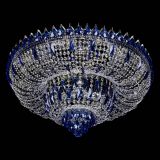 Люстра Корона Водопад синий - серебро, Люстры Гусь Хрустальный Люстра Корона Водопад синий - серебро, Люстры Гусь Хрустальный