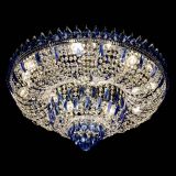 Люстра Корона Водопад синий - серебро, Люстры Гусь Хрустальный Люстра Корона Водопад синий - серебро, Люстры Гусь Хрустальный