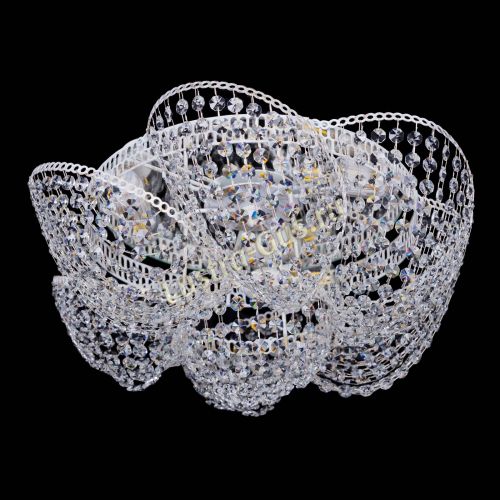 Люстра Космея №3 Белая в Новокузнецке Гусь Хрустальный