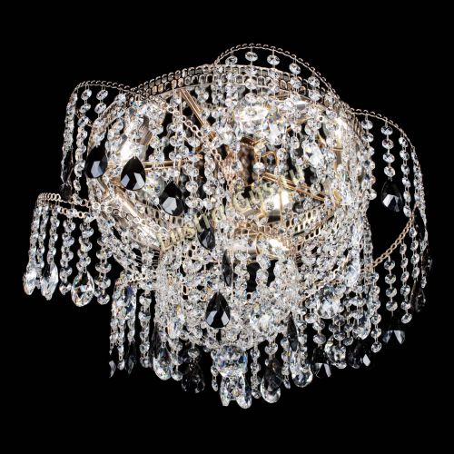 Люстра Космея №4 черная в Новокузнецке Гусь Хрустальный