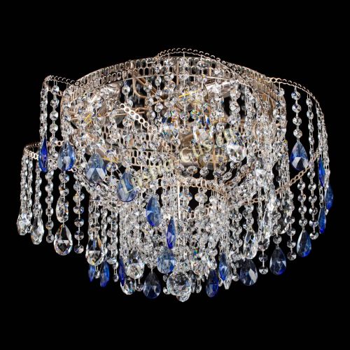 Люстра Космея №4 синяя в Новокузнецке Гусь Хрустальный