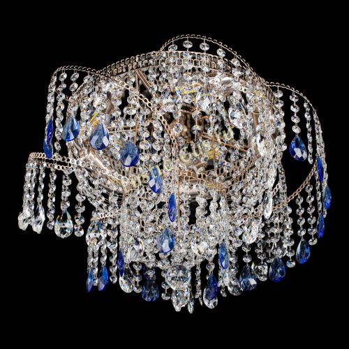 Люстра Космея №4 синяя в Новокузнецке Гусь Хрустальный