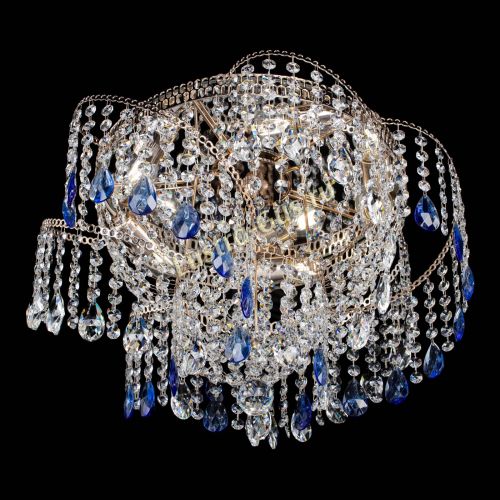 Люстра Космея №4 синяя в Новокузнецке Гусь Хрустальный