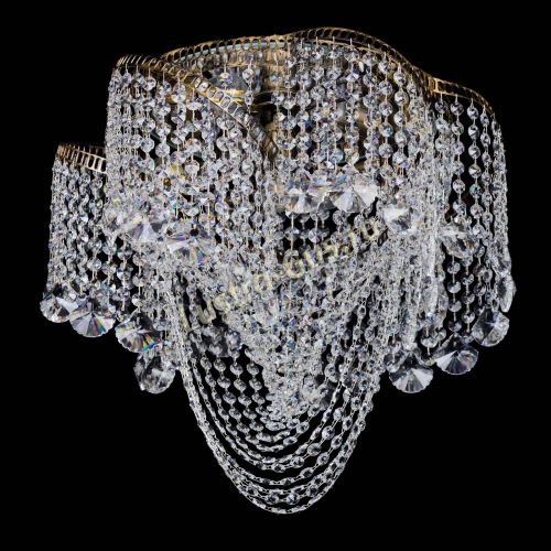 Люстра Космея Водоворот Веер под бронзу в Новокузнецке Гусь Хрустальный