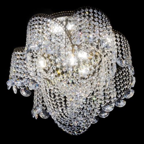 Люстра Космея Водоворот Веер под бронзу в Новокузнецке Гусь Хрустальный