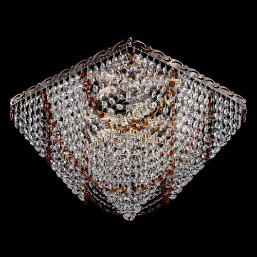 Люстра Квадрат Бриз чайная в Новокузнецке Гусь Хрустальный