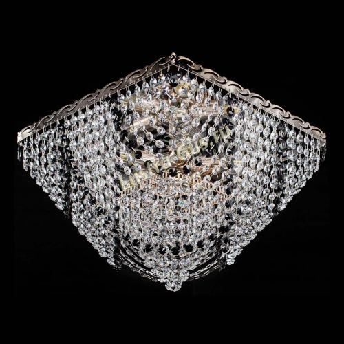 Люстра Квадрат Бриз черная в Новокузнецке Гусь Хрустальный