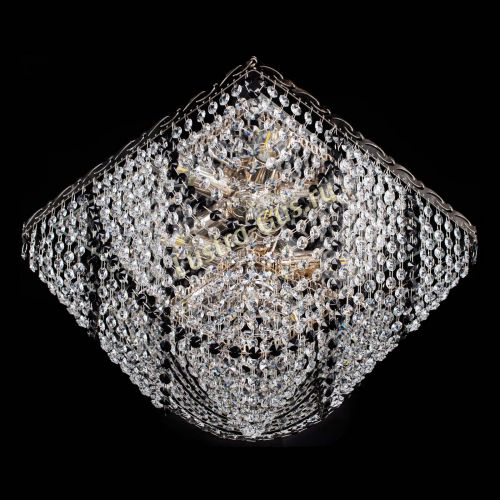 Люстра Квадрат Бриз черная в Новокузнецке Гусь Хрустальный