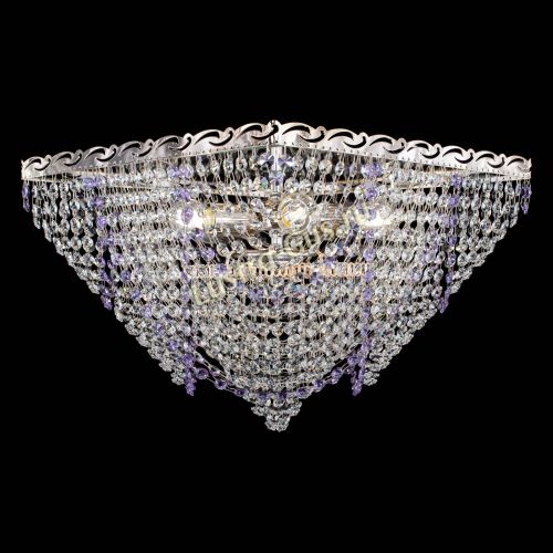 Люстра Квадрат Бриз фиолетовая в Новокузнецке Гусь Хрустальный