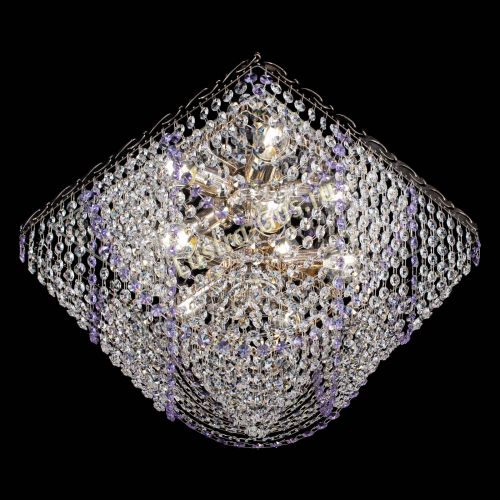 Люстра Квадрат Бриз фиолетовая в Новокузнецке Гусь Хрустальный